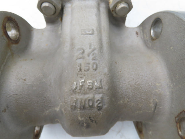 Ladish Gate Valve 2-1/2" ANSI Class 150 275PSI Stainless Steel Rising Stem