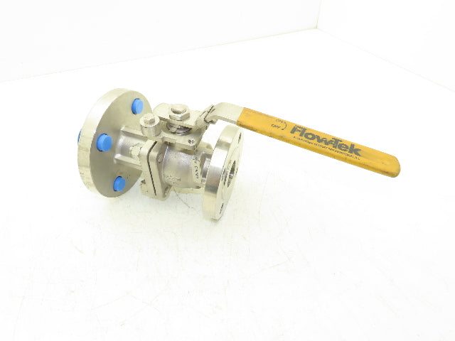 FlowTek F15/F30 1-1/2" 150 Flanged 2pc Stainless Ball Valve 275psi 316SS/CF8M