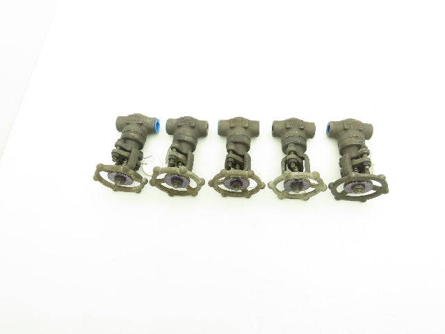 Bonney Forge Gate Valve 1/2" Socket Weld & 1/2" NPT Class 800 Lot of 5