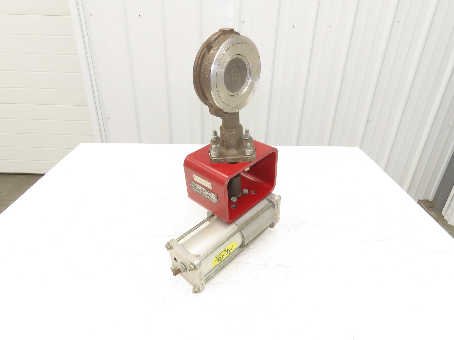 ITT Grinnell Stainless Butterfly Valve 3" Wafer Sphere w/Apollo BVA3 Actuator