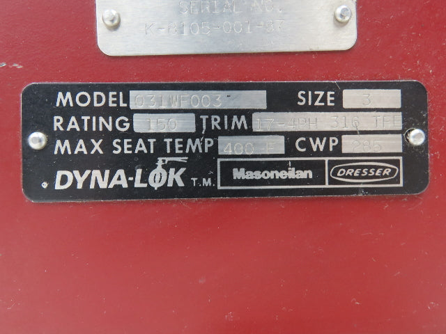 ITT Grinnell Stainless Butterfly Valve 3" Wafer Sphere w/Apollo BVA3 Actuator