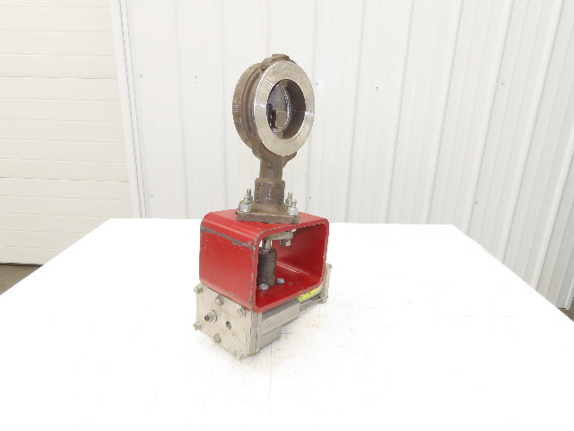 ITT Grinnell Stainless Butterfly Valve 3" Wafer Sphere w/Apollo BVA3 Actuator