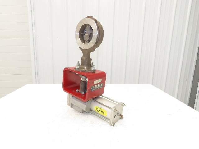 ITT Grinnell Stainless Butterfly Valve 3" Wafer Sphere w/Apollo BVA3 Actuator