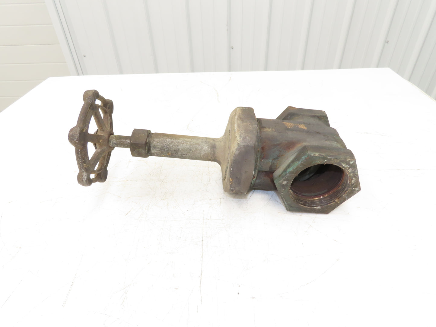 Powell White Fig 377 Bronze Gate Valve 3" NPT Threaded Rising Stem 300 WSP