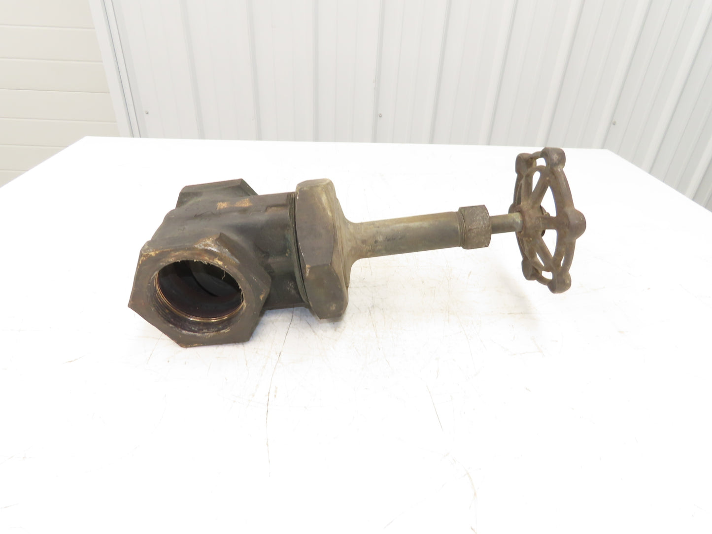 Powell White Fig 377 Bronze Gate Valve 3" NPT Threaded Rising Stem 300 WSP