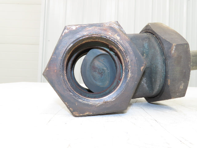 Powell White Fig 377 Bronze Gate Valve 3" NPT Threaded Rising Stem 300 WSP
