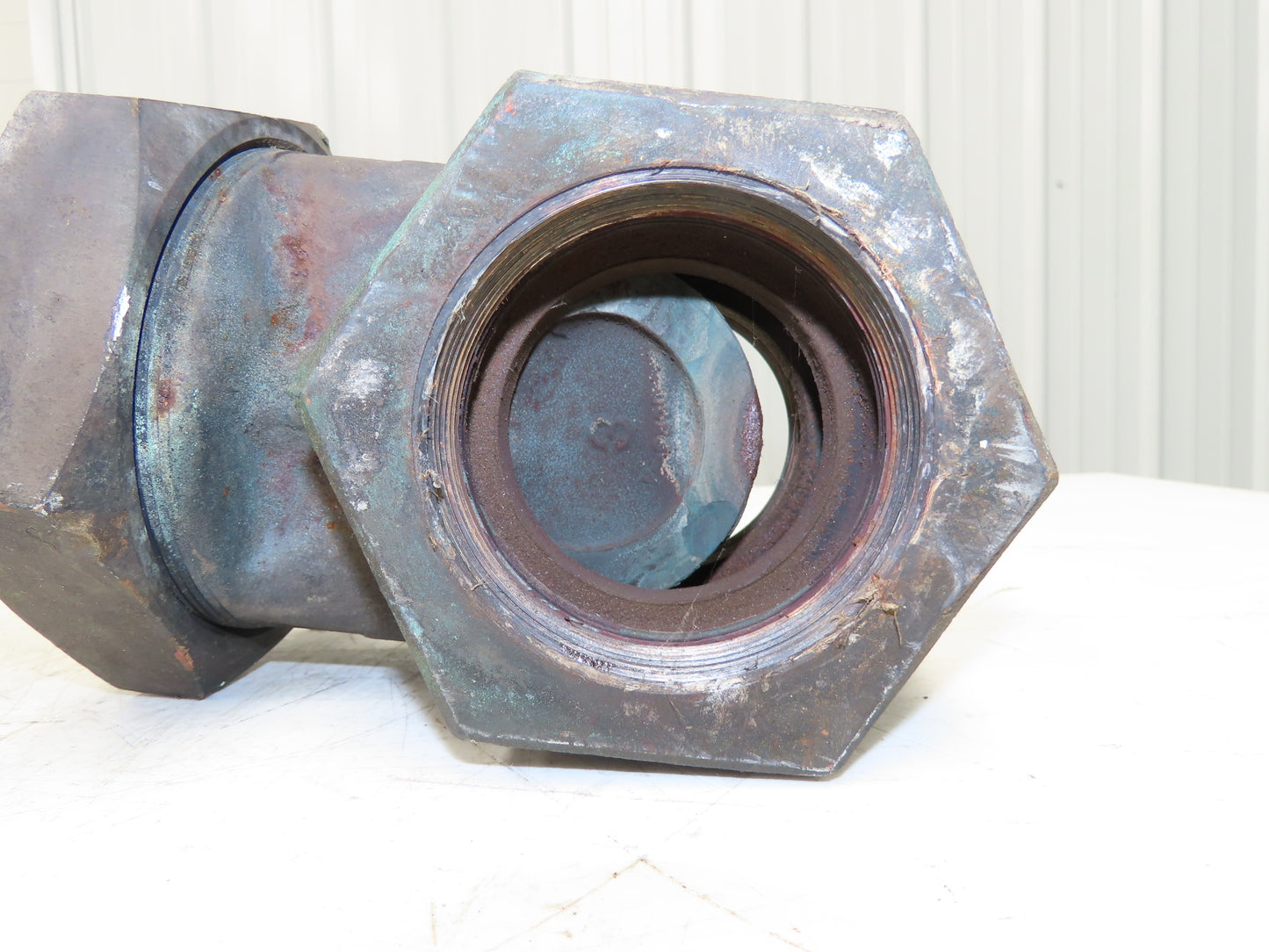 Powell White Fig 377 Bronze Gate Valve 3" NPT Threaded Rising Stem 300 WSP