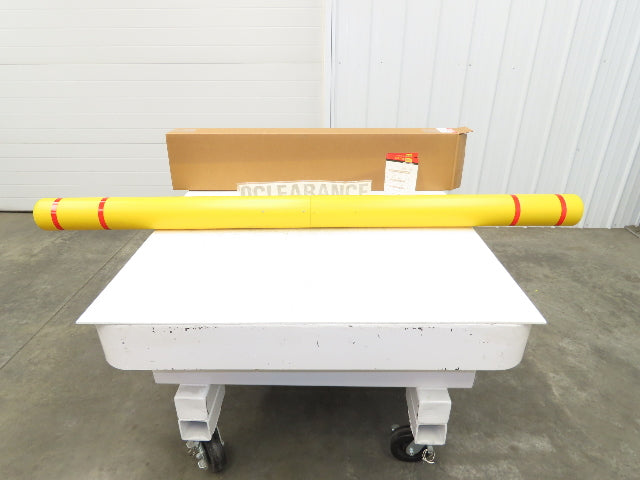 Uline H-6959 Height Clearance Bar 4-1/2 x 80" Hanging Safety Bar Plastic