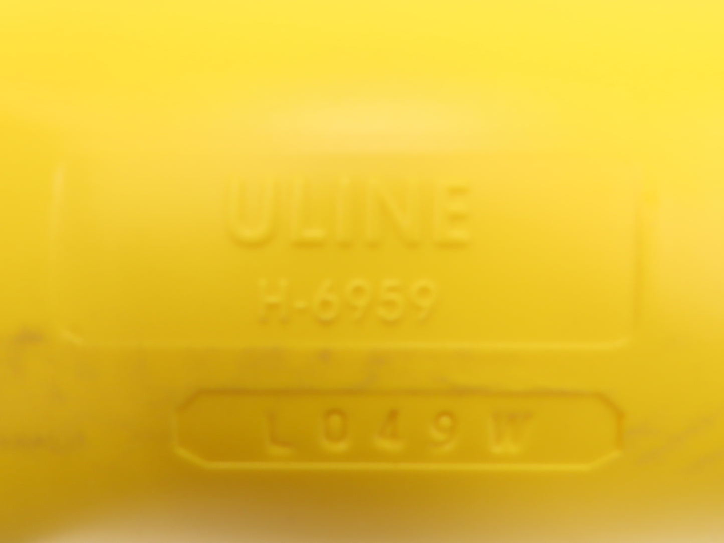 Uline H-6959 Height Clearance Bar 4-1/2 x 80" Hanging Safety Bar Plastic