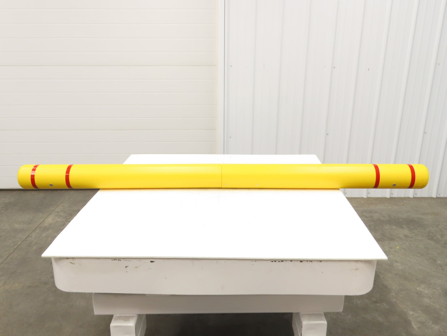 Uline H-6959 Height Clearance Bar 4-1/2 x 80" Hanging Safety Bar Plastic