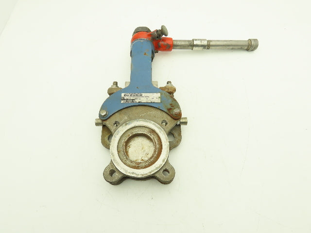 DeZurik Fig. KLS 3" Stainless Knife Gate Valve Lug Style Rising Stem Metal Seat