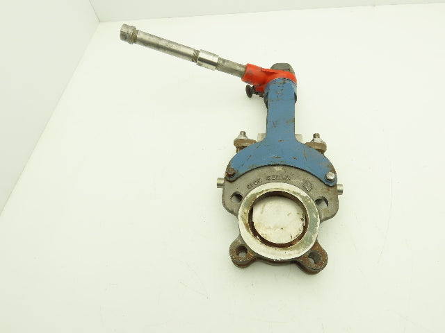 DeZurik Fig. KLS 3" Stainless Knife Gate Valve Lug Style Rising Stem Metal Seat