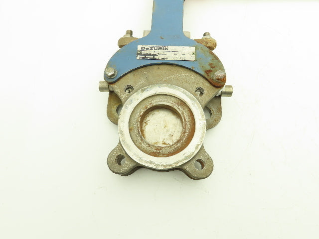 DeZurik Fig. KLS 3" Stainless Knife Gate Valve Lug Style Rising Stem Metal Seat