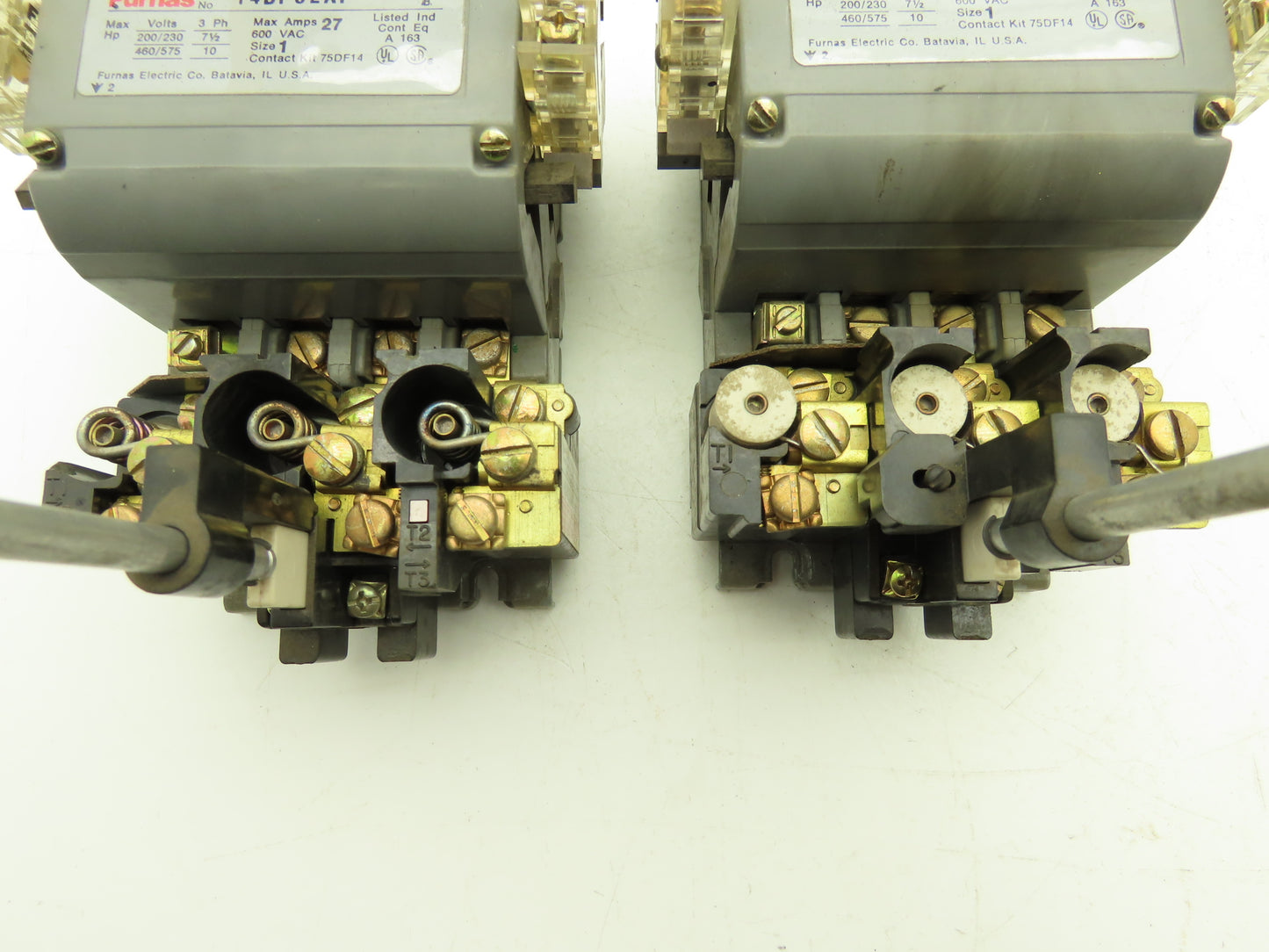 Furnas 14DP32AF NEMA Size 1 Motor Starter 27A 575VAC 10Hp Lot of 2