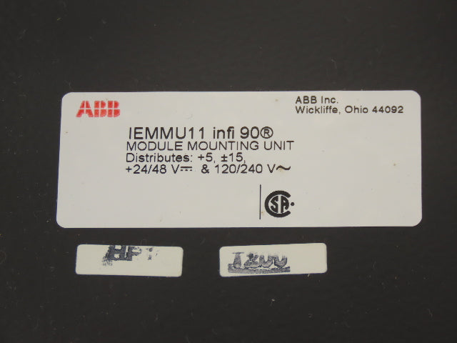 ABB IEMMU11 Infi 90 Module Mounting Unit Chassis Back Mount *READ*