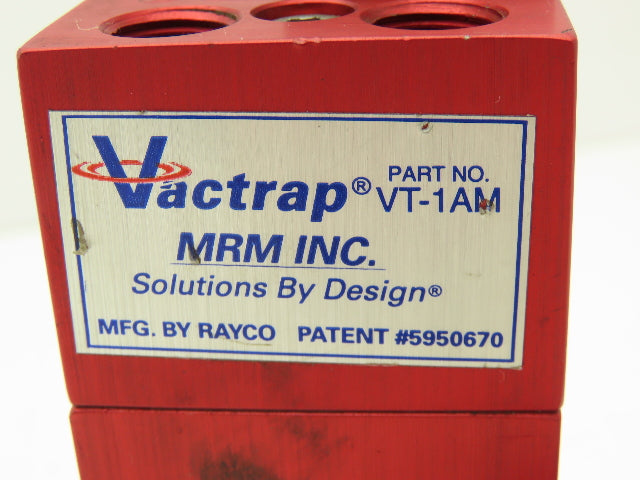 Rayco Vactrap VT-1AM Pneumatic Vacuum Pump Suction Cup Lifter Piab M10A5-B2N