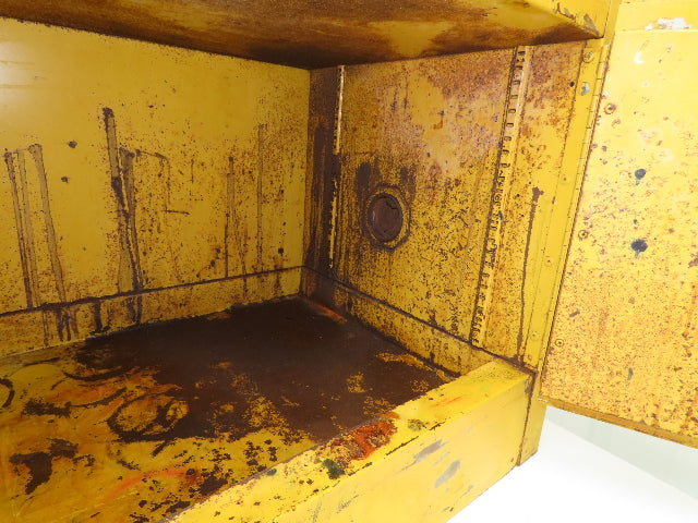 Justrite 25801 Yellow Flammable Safety Cabinet 12-1/2 Gallon Liquid Piggyback