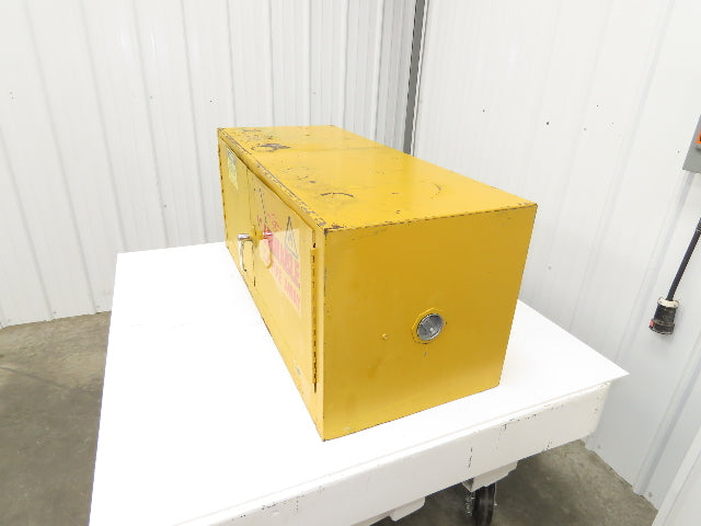 Justrite 25801 Yellow Flammable Safety Cabinet 12-1/2 Gallon Liquid Piggyback