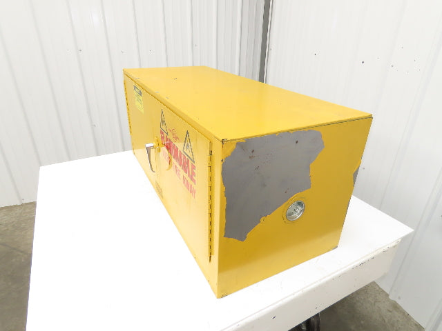 Justrite 25801 Yellow Flammable Safety Cabinet 12-1/2 Gallon Liquid Piggyback
