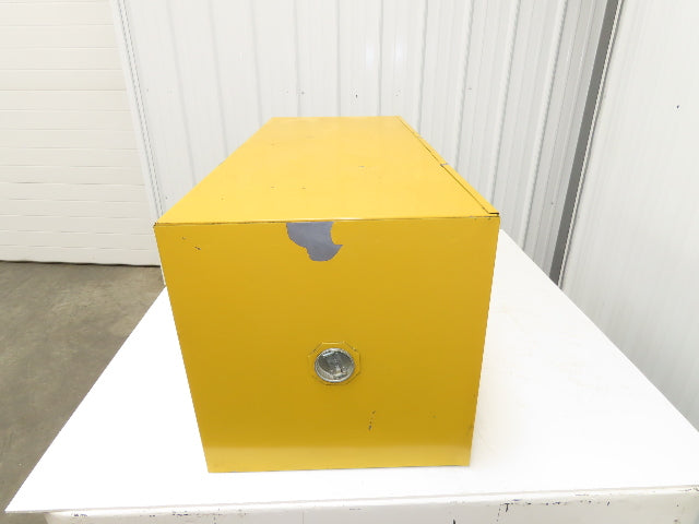 Justrite 25801 Yellow Flammable Safety Cabinet 12-1/2 Gallon Liquid Piggyback