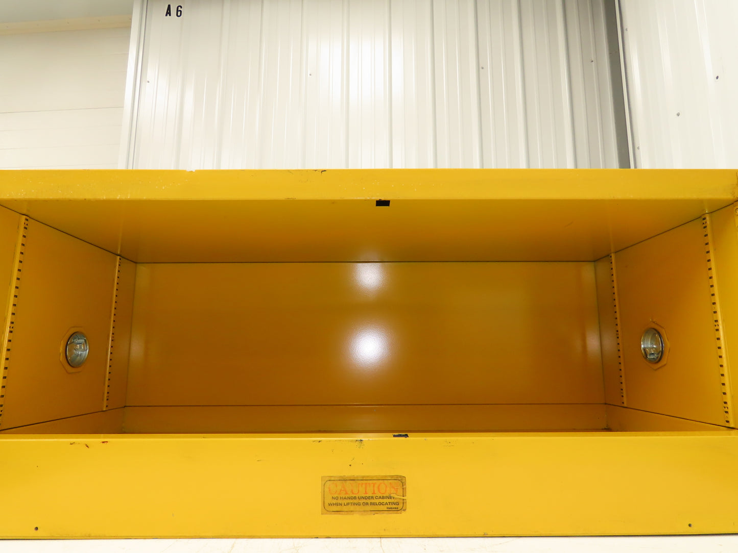 Justrite 25801 Yellow Flammable Safety Cabinet 12-1/2 Gallon Liquid Piggyback