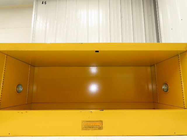 Justrite 25801 Yellow Flammable Safety Cabinet 12-1/2 Gallon Liquid Piggyback