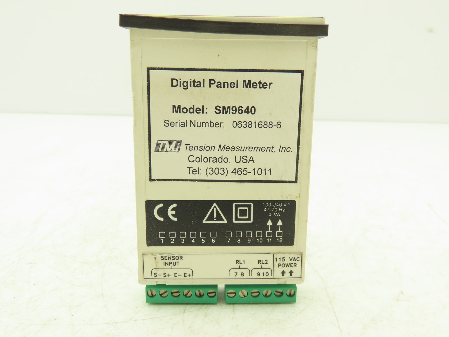 TMI SM9640A Tension Measurement Digital Panel Meter 100-240VAC