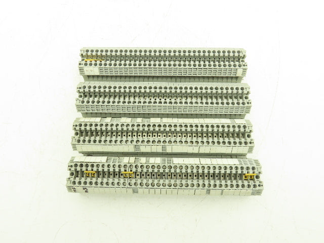 Allen Bradley 1492-J6 1492-EAJ35 Terminal Block With 4 DIN Rails 600V Lot of 129