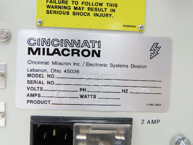 Cincinnati Milacron 3-738-2725A CMC Randtronics Programing Computer Vintage