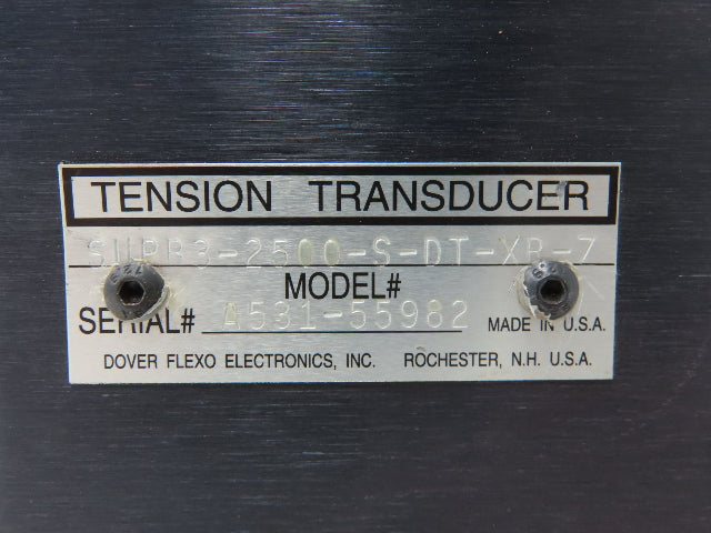Dover Flexo SUPB3-2500-S-DT-XR-7 Tension Transducer 2500lbs Loadcell