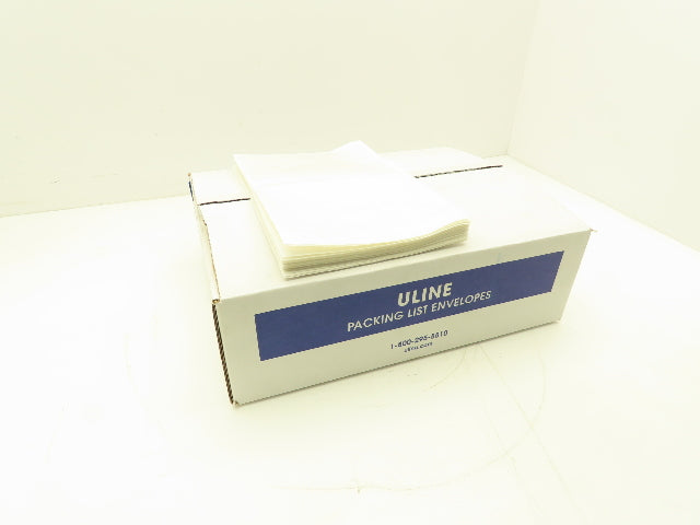 Uline Packing List Envelopes Clear 6 1/2 x 10" Side Loading Label Pouch 1000 ct
