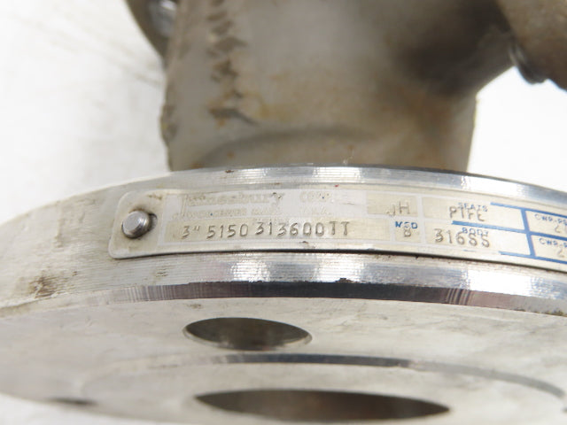Jamesbury 3" 5150 313600TT Flanged Ball Valve 316SS 275PSI Class 150 Stainless