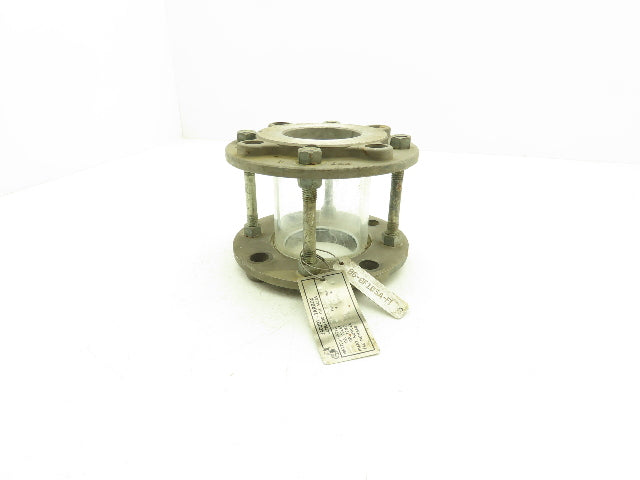 Jacoby Tarbox 6-FG-70 Sight Glass Flow Indicator 3" Flanged Stainless
