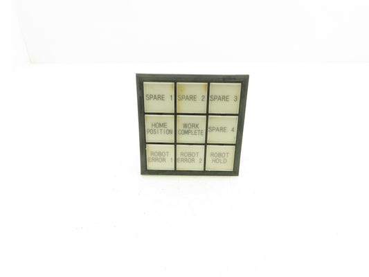 IDEC SLC30N Annuncaiator Lighted Control Panel 9 Panel 24V