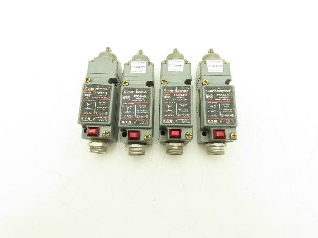 Cutler Hammer E50SAN Limit Switch w/E50DT3 Actuator Head 120VAC 1NO 1NC Lot of 4