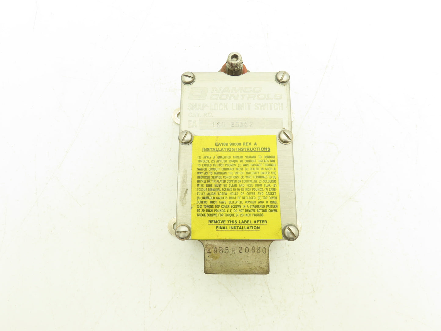 Namco Controls 180-25302 Snap Lock Limit Switch