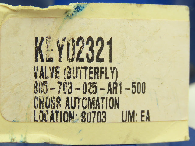 Keystone B05-703-025-AR1-500 2-1/2" Butterfly Valve Wafer Style