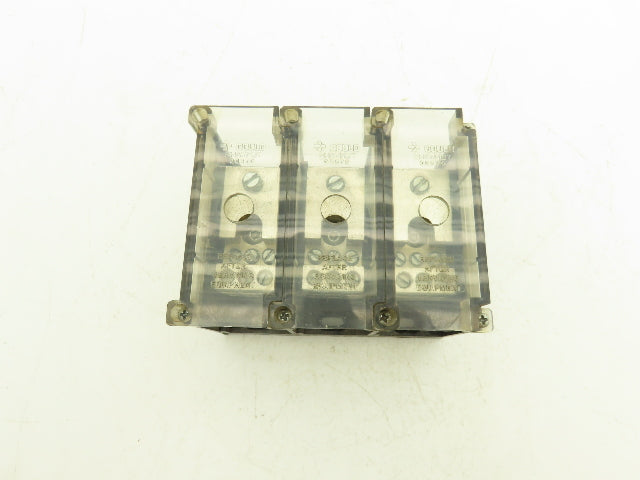 Ferraz Shawmut 66563 Power Distribution Block PDB 600V 3 Pole 2/0-14awg