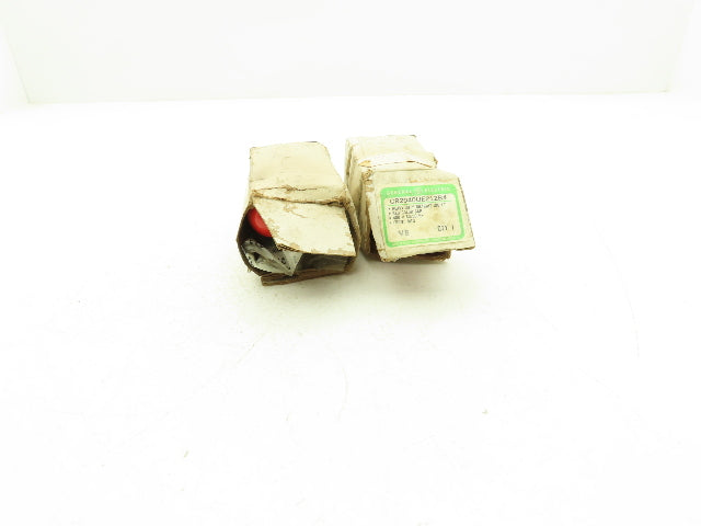 General Electric 468C452G4 Red Indicating Light 480V 30mm 7V Lamp VTG Lot of 2