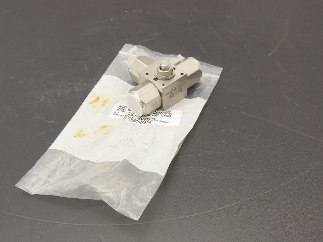 Flow Tek BSSP1015NFS-EP-ACT 3-Way Stainless Ball Valve 1/2"NPT 6000psi 316SS