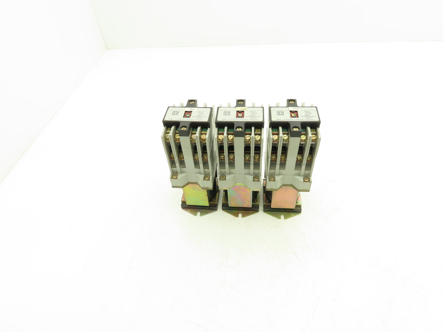 Square D 8501XD080 Industrial Control Relay 8 Pole 24vdc Coil Lot of 3