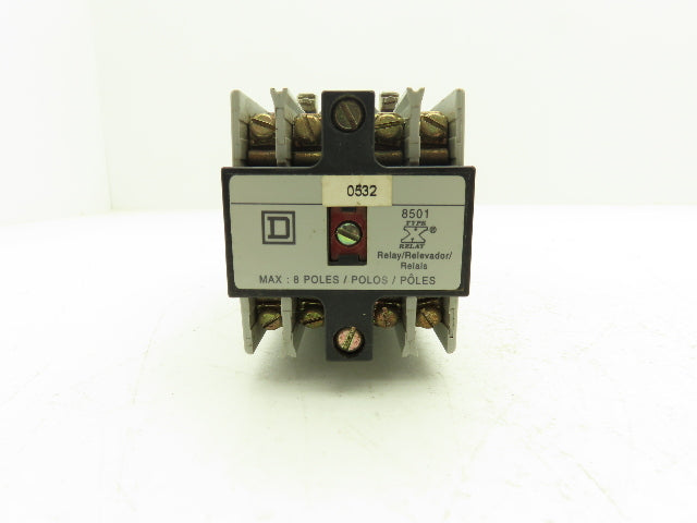 Square D 8501XD080 Industrial Control Relay 8 Pole 24vdc Coil Lot of 3