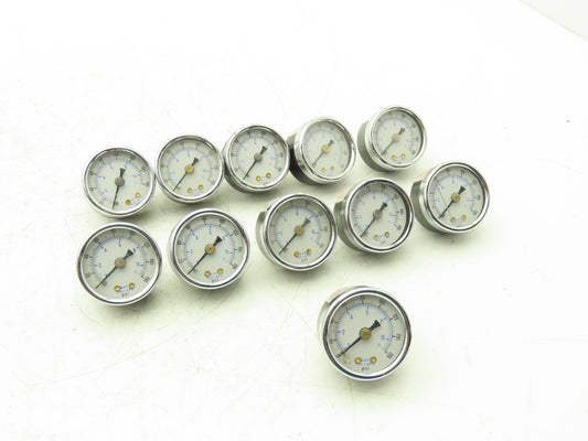 100xKPa Pressure Gauge 160psi 11 Bar 1/8"NPT Lot of 11