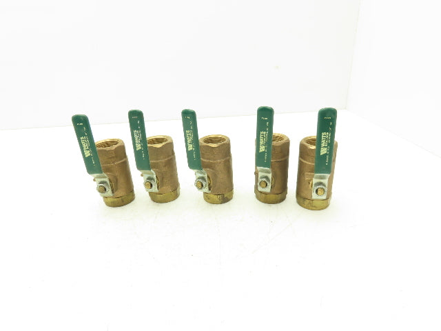 Watts 9813 Bronze Ball Valve 1"NPT Female Threaded 600 WOG Lot of 5