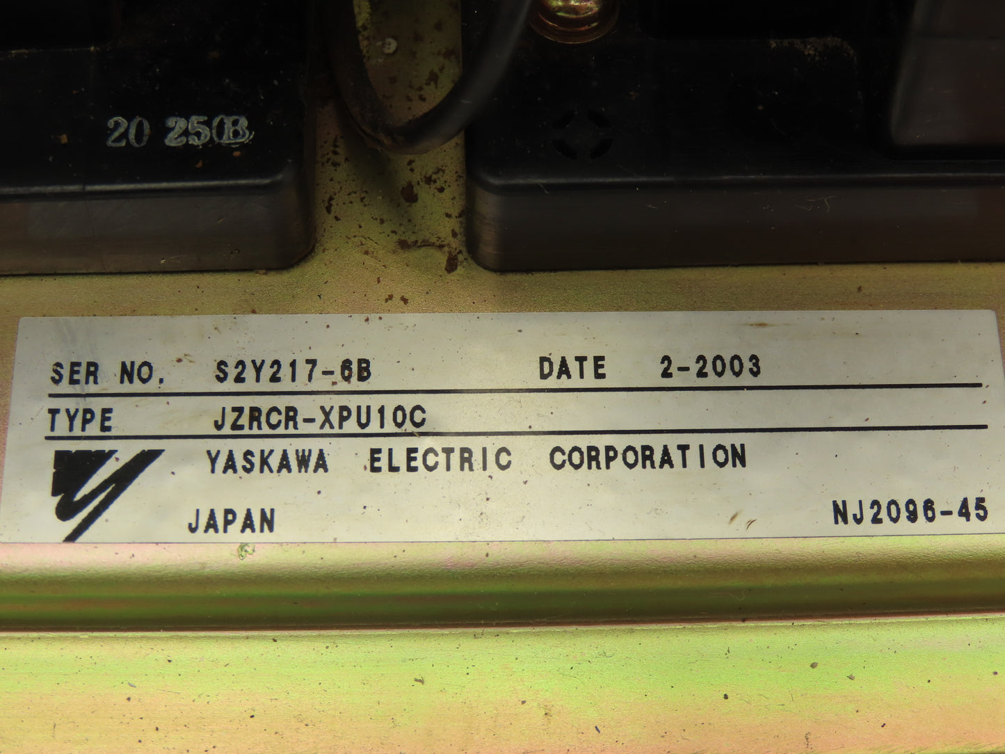 Yaskawa Electric JZRCR-XPU10C Contactor Motor Starter Assembly 25kW 3PH 660V