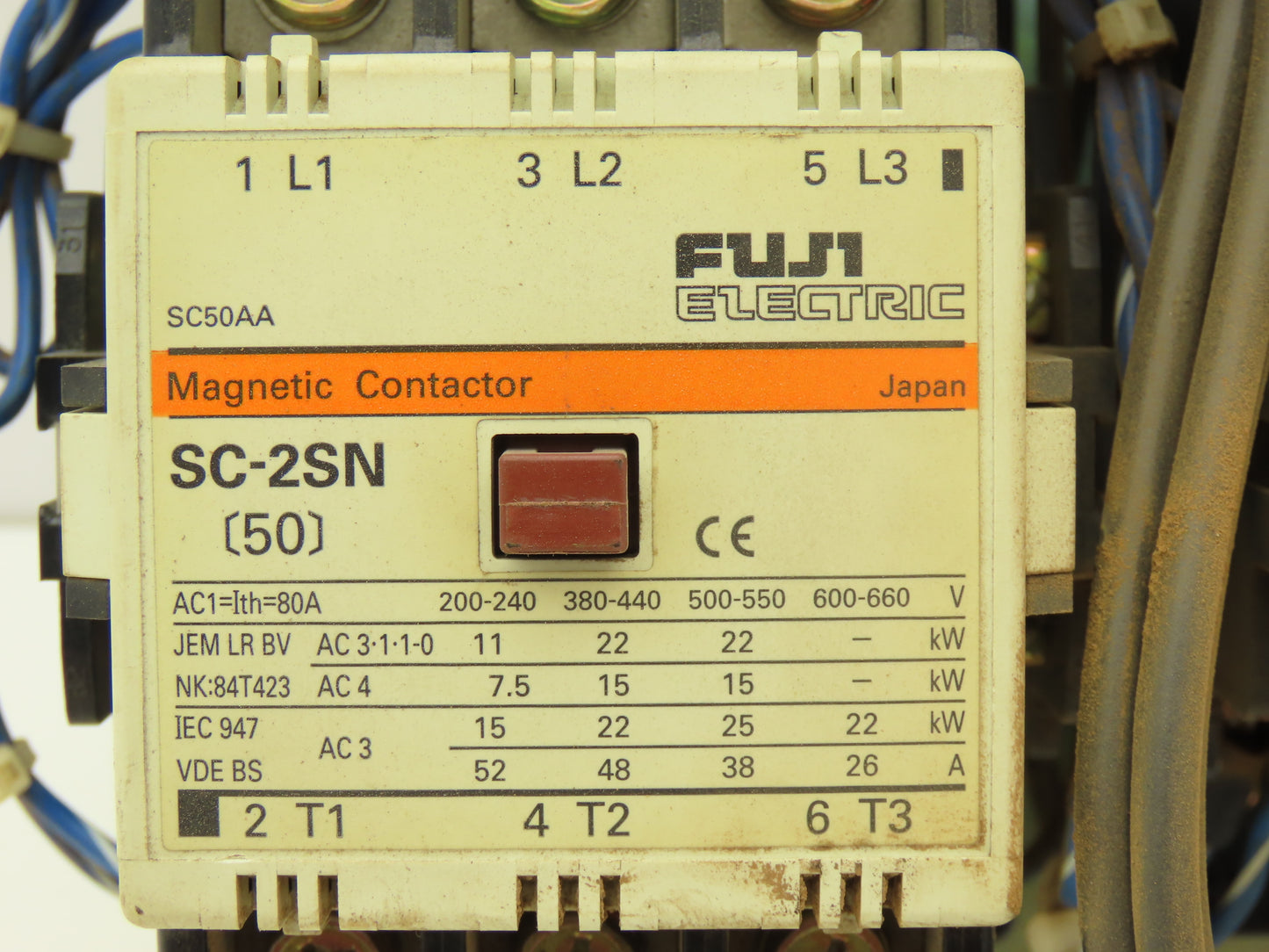 Yaskawa Electric JZRCR-XPU10C Contactor Motor Starter Assembly 25kW 3PH 660V