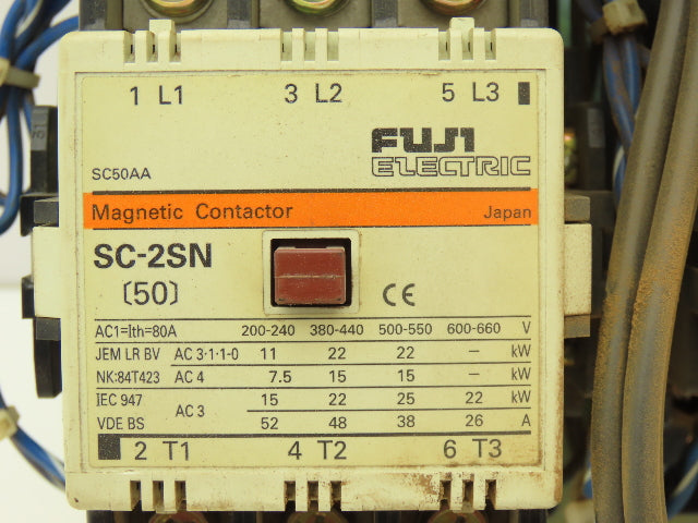 Yaskawa Electric JZRCR-XPU10C Contactor Motor Starter Assembly 25kW 3PH 660V