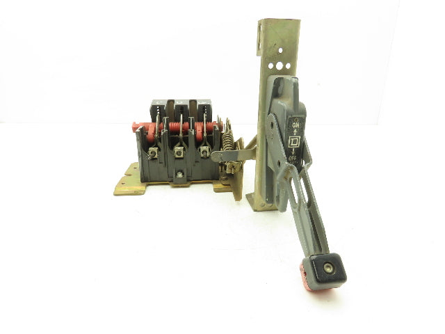 Square D HU-60-SV 3-Pole Disconnect Switch 60A 600V Non-Fused w/Handle