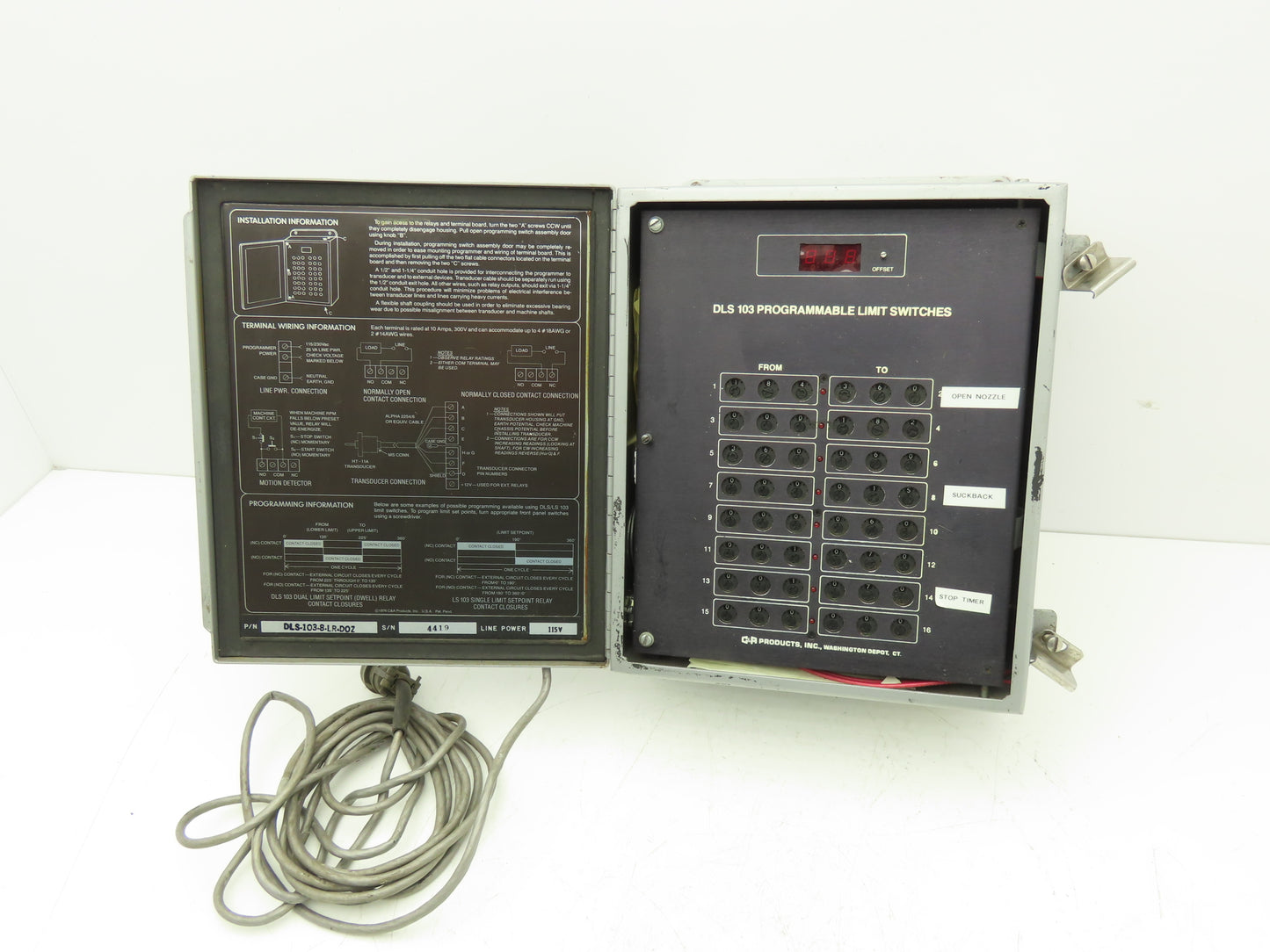 C&R Products DLS-103 Programmable Limit Switch 115VAC