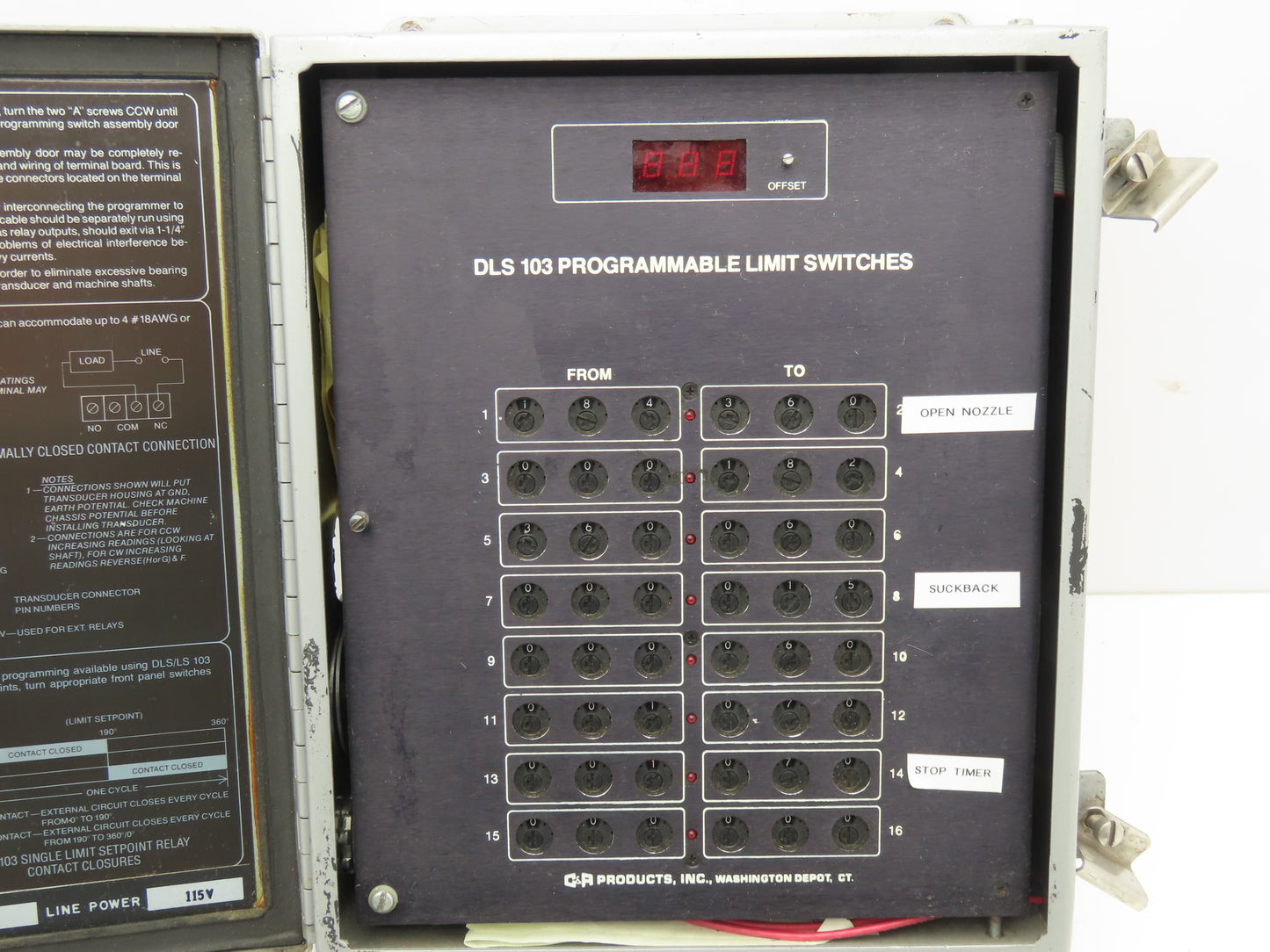 C&R Products DLS-103 Programmable Limit Switch 115VAC